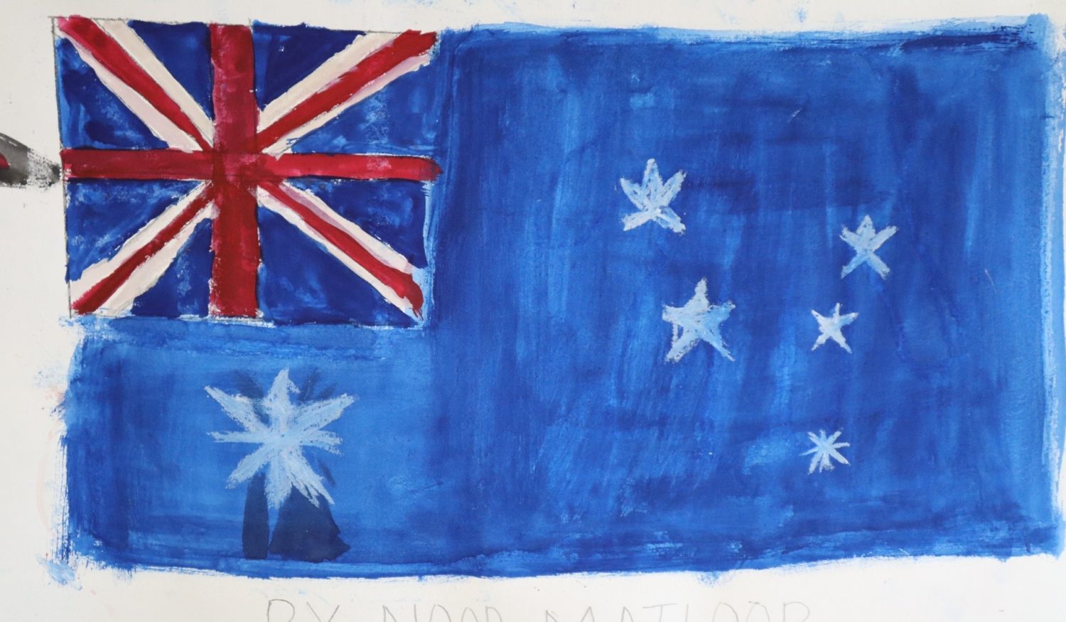 Child's drawing of the Australian Flag